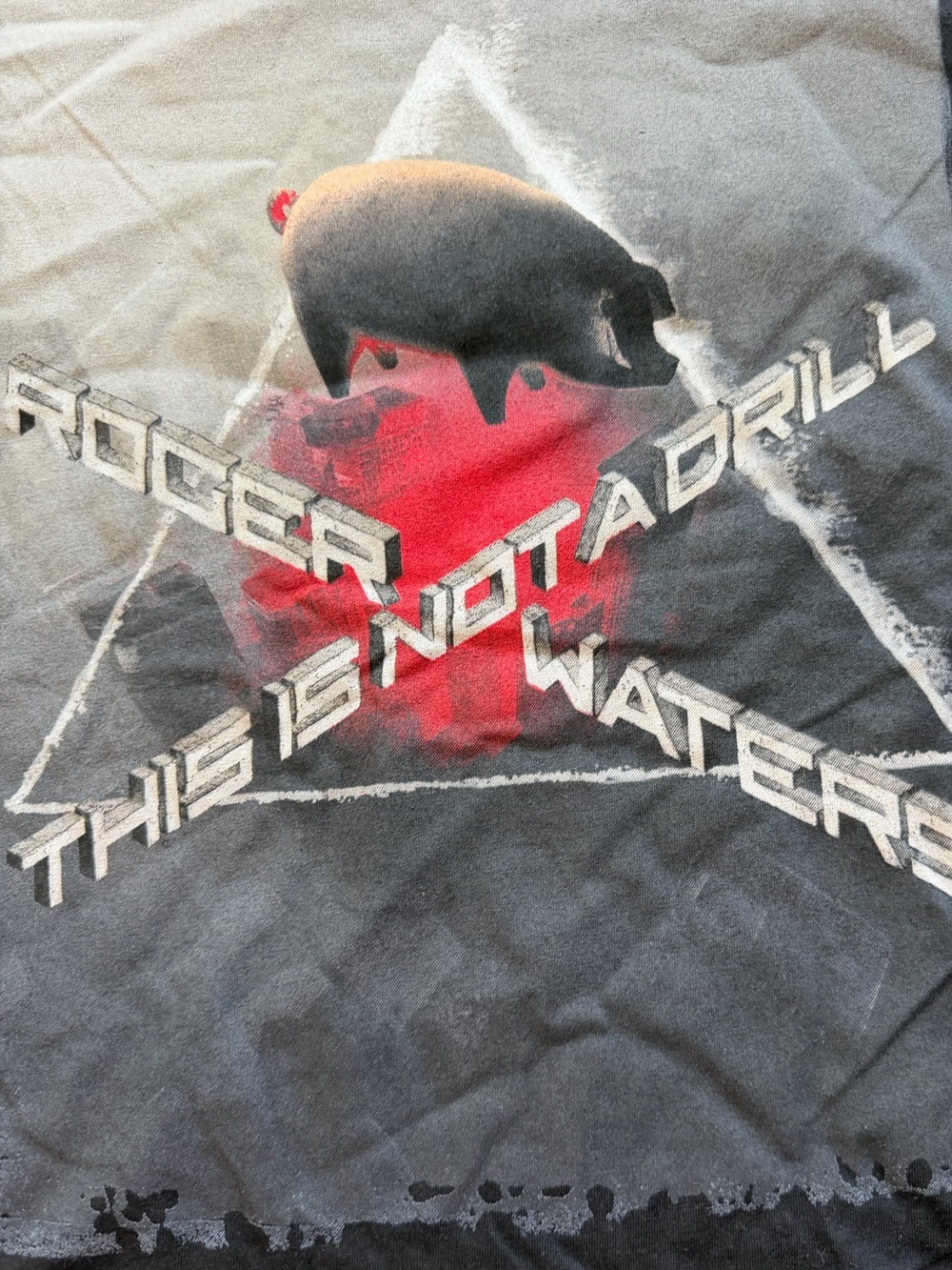 Roger Waters Black This Is Not A Drill Graphic Concert T Shirt 2X NEW Oversized - Picture 7 of 10